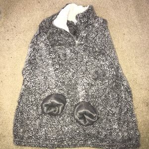 Quarter zip sherpa jacket